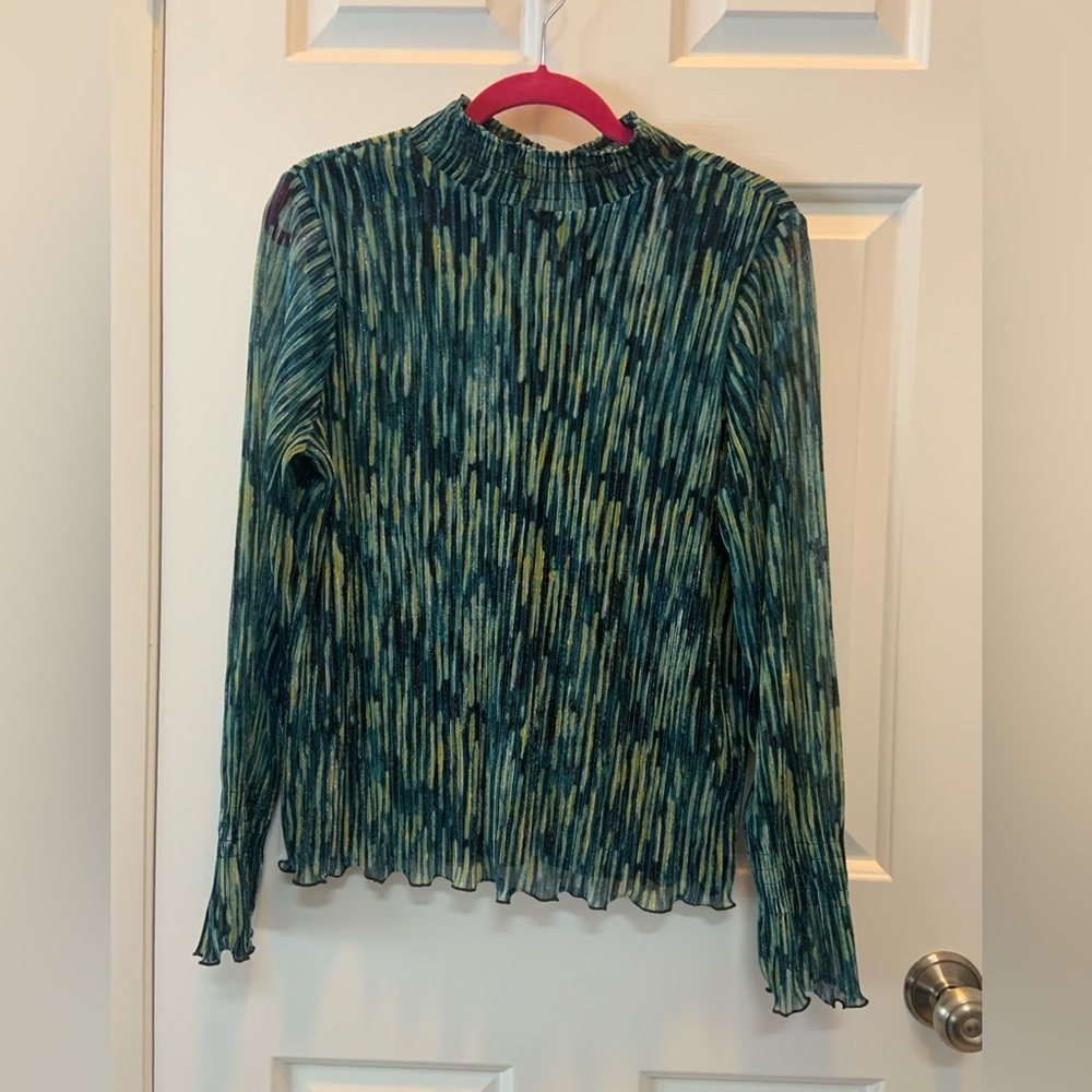 Chico's Multicolor Pleated Blouse NWT